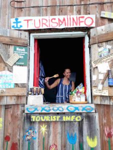 Tourist Information at Kelanse port on Prangli island