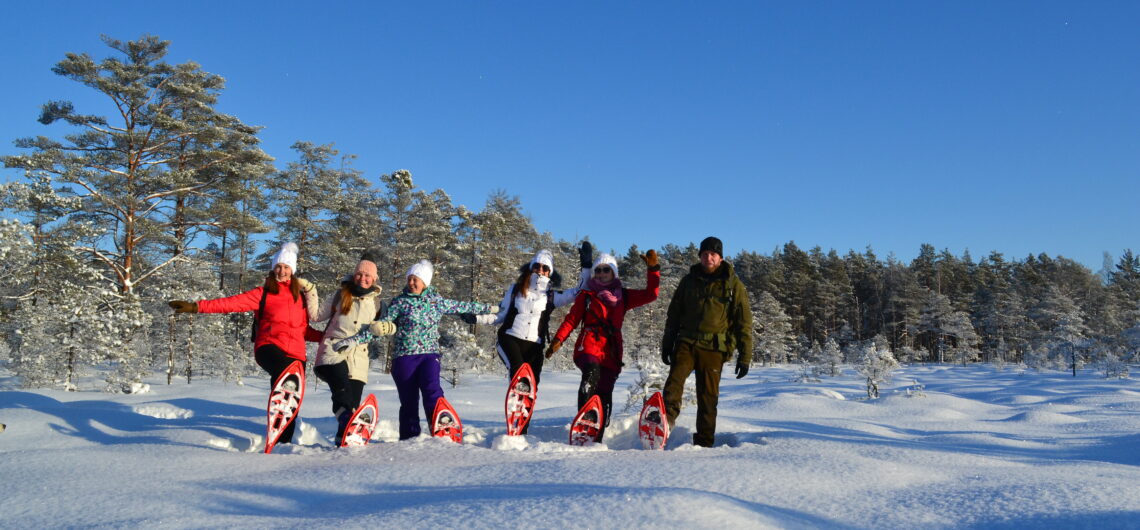 ©J. Leppmets. Bog-shoe hikes can be done in the winter as well