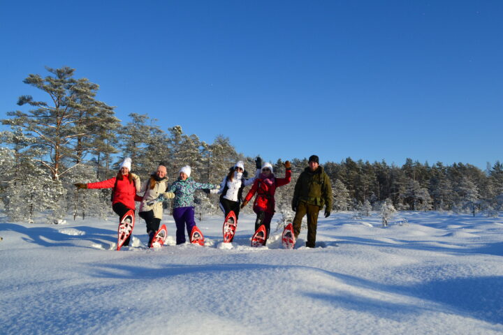 ©J. Leppmets. Bog-shoe hikes can be done in the winter as well