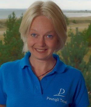 Annika, Founder and CEO of Prangli Travel, outdoors in the Estonian summer